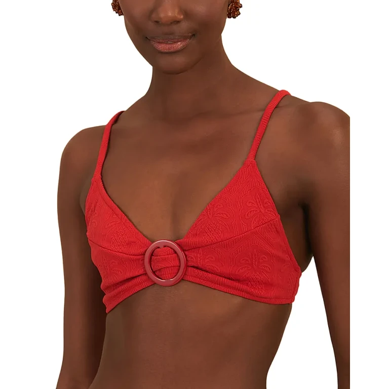 Farm Rio Matelasse Pineapple Bikini Top