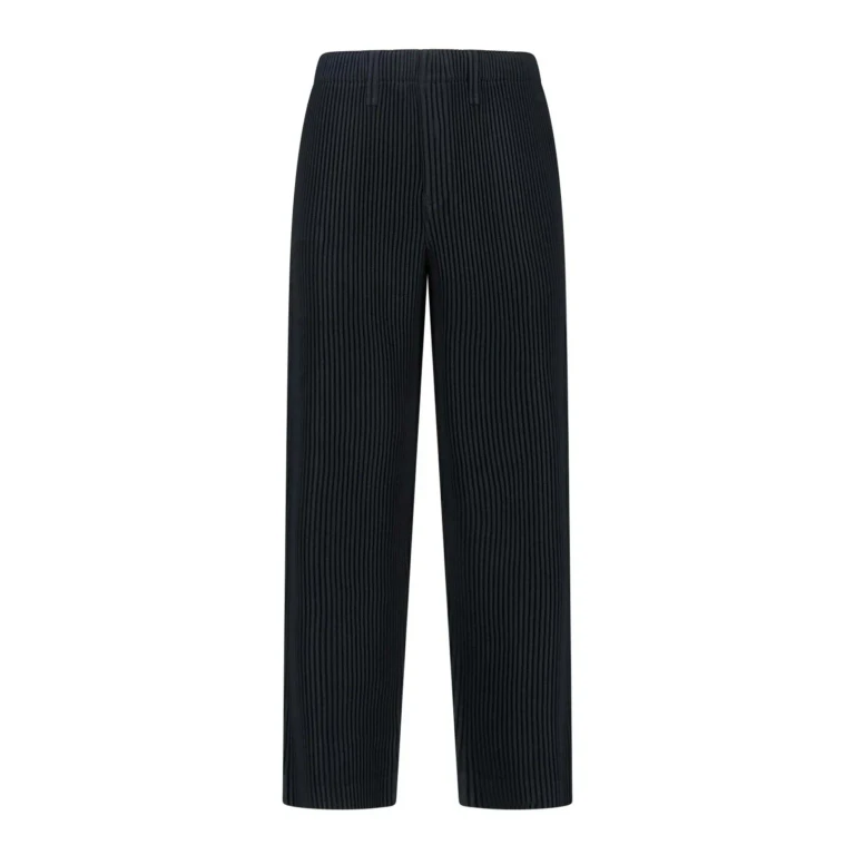 Homme Plissé Issey Miyake Pantalons Décontractés - Noir