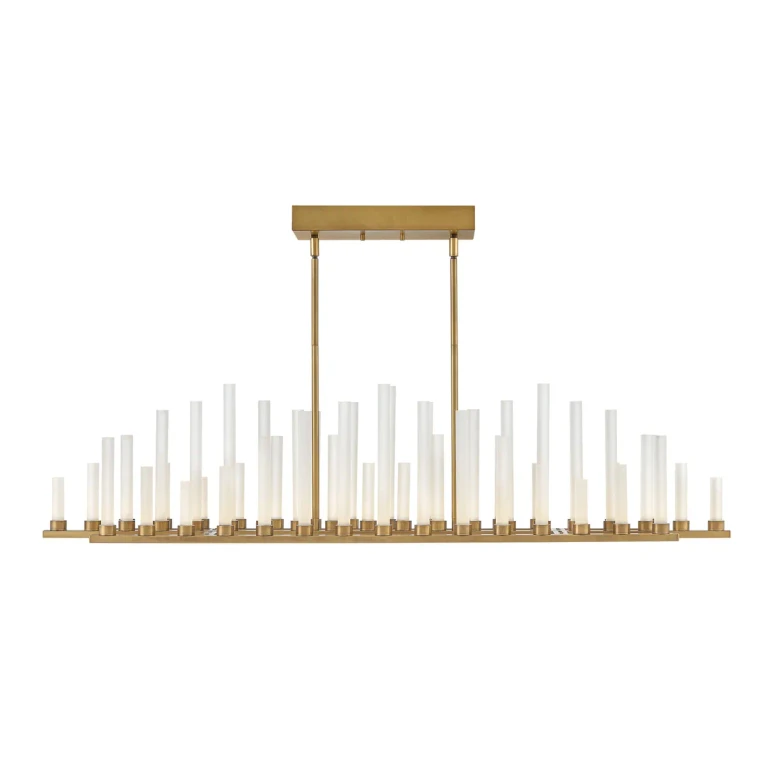 Heritage Brass LED Linear Pendant from the Trinity Collection