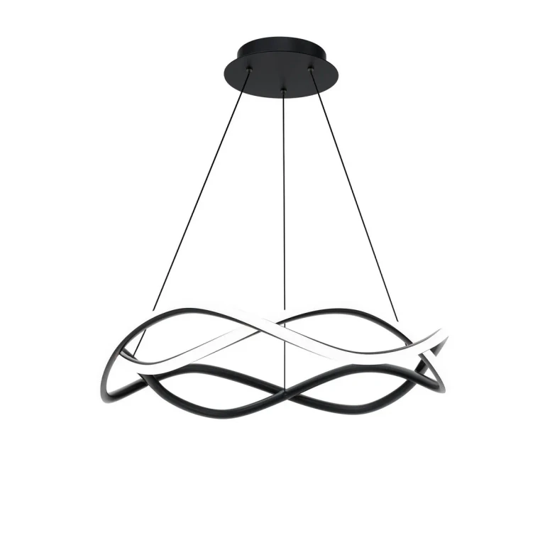 Black LED Chandelier from the Swerve Collection