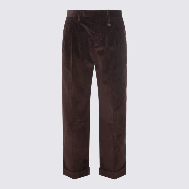 Burberry Dark Brown Cotton Pants