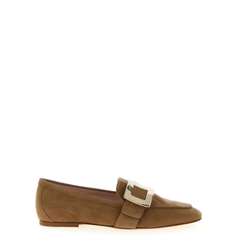 Roger Vivier Beige Goatskin Slip-On Loafers - Women