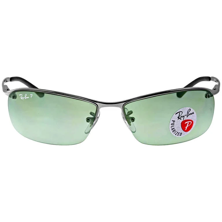 Ray Ban Polarized Green Classic G-15 Rectangular Mens Sunglasses RB3183 004/9A 63