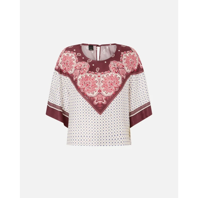 Pinko - Blouse à motif cravate et imprimé placé - 36