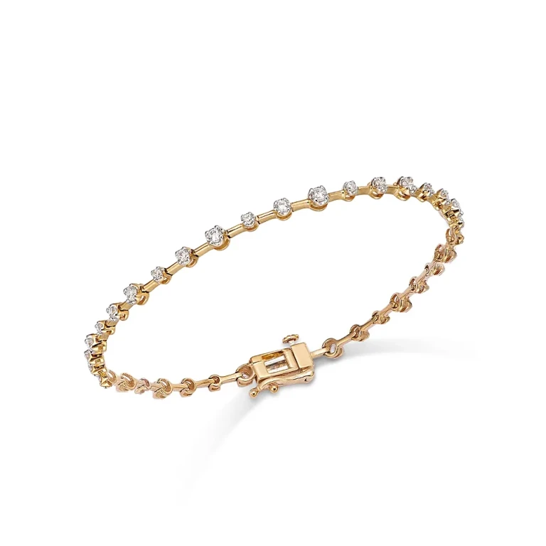 Diamond Bracelet in 14K Yellow Gold, 1.0 tcw