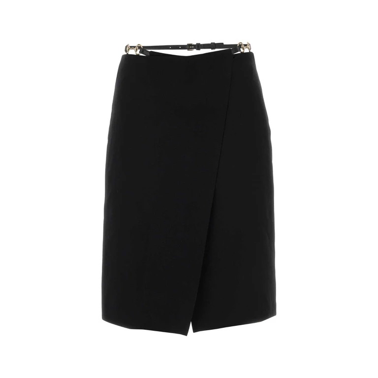 Gucci Black Wool Skirt Blackblackblack Gonne - Women
