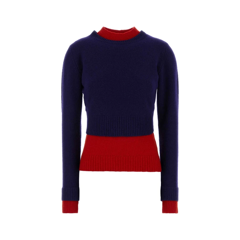 Jil Sander Navy Blue Wool Blend Sweater Haiti Exterior: Virgin Nylon Maglieria - Women