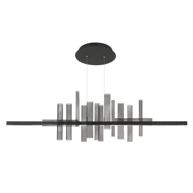 Coal LED Island Pendant from the Alambre Collection