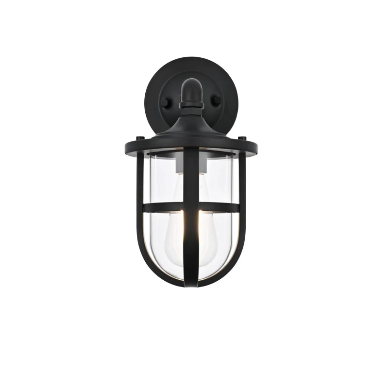 Black Outdoor Wall Sconce from the Hugo Collection