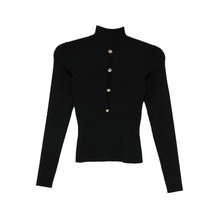 Self Portrait Pull Col Rond - Noir