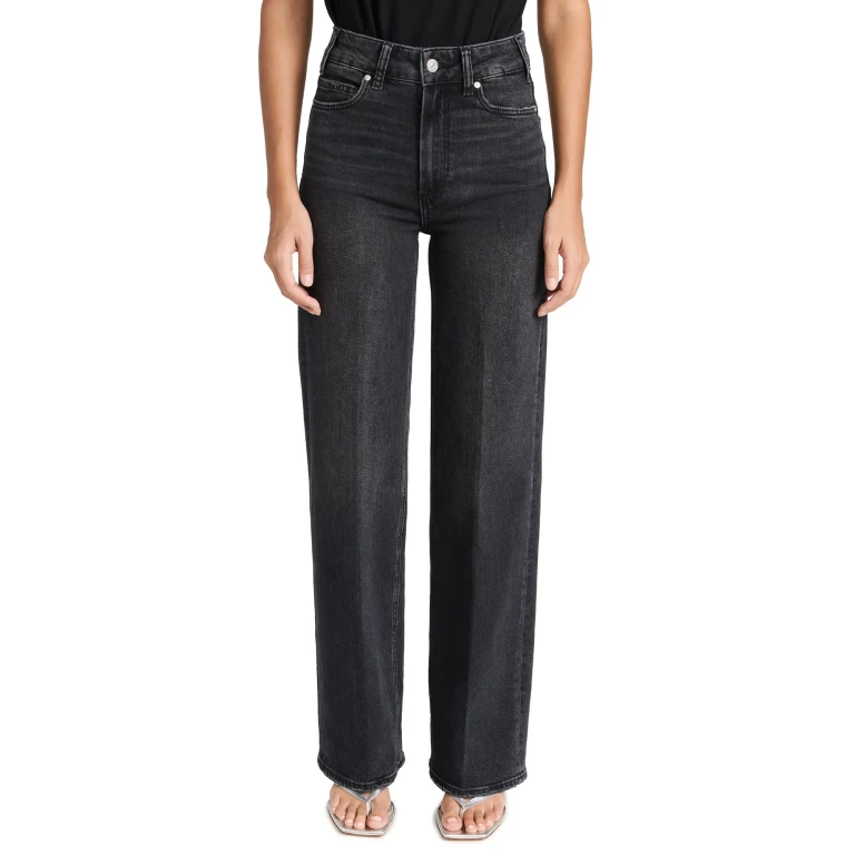 PAIGE Sasha 32 Jeans Viper Black Distressed 26