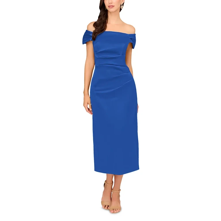 Aidan Mattox Off The Shoulder Sheath Dress