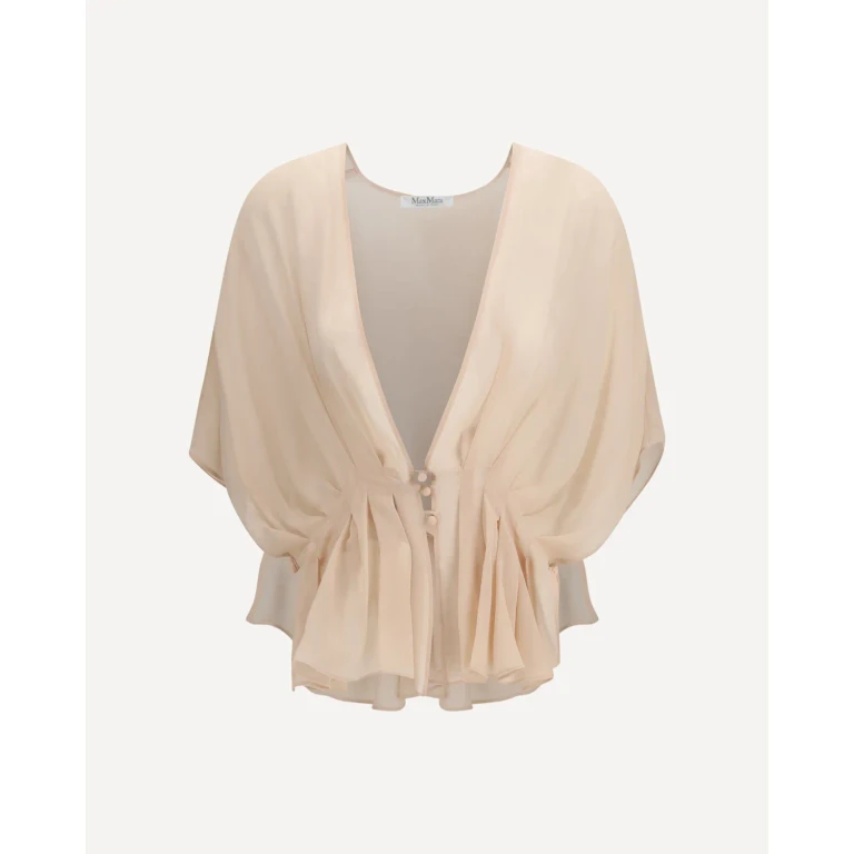 막스마라 케이프 스타일 실크 셔츠