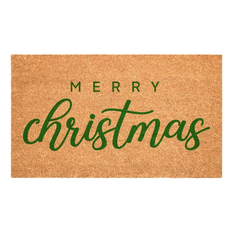 Green Classic Christmas Doormat