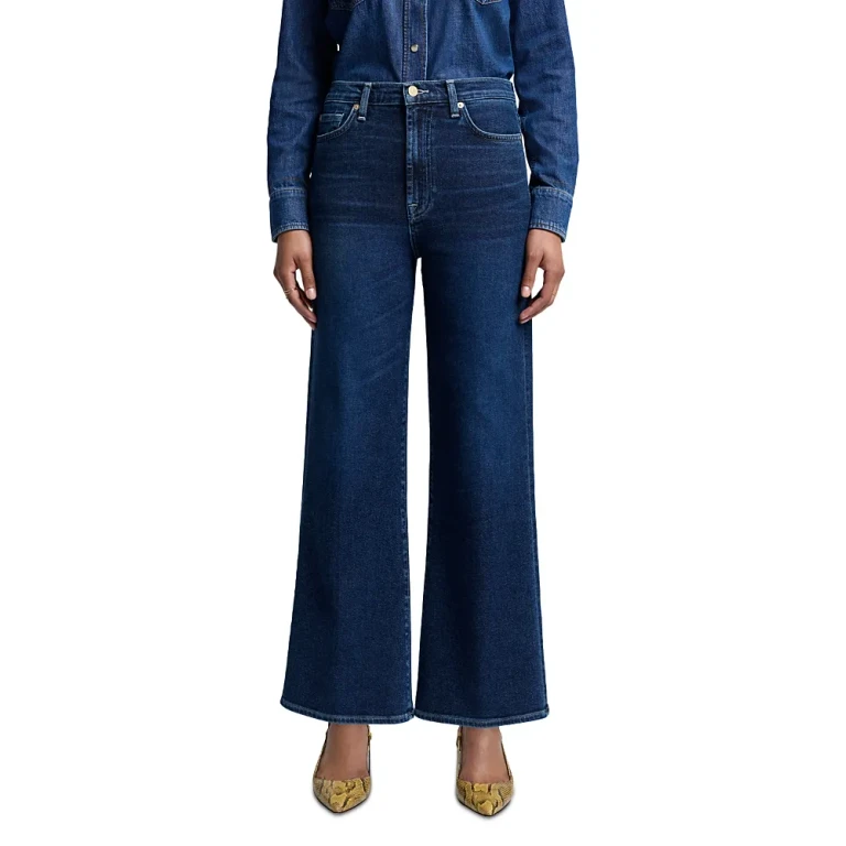 7 For All Mankind Ultra High Rise Wide Leg Jeans in Paradise Cove