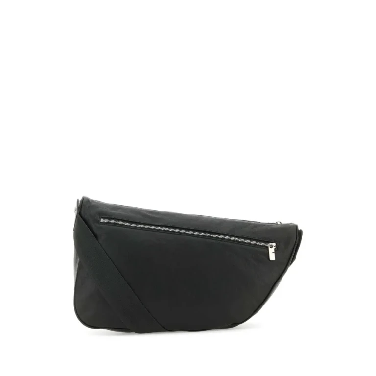Burberry Slate Leather Large Shield Crossbody Bag
