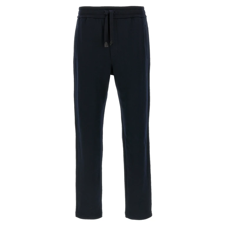 Blue Cotton Athletic Pants - Men