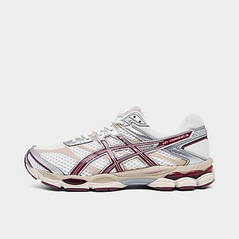 Men's ASICS Gel-Cumulus 16 Casual Shoes in Cream/Beniimo Purple Size: 7.5