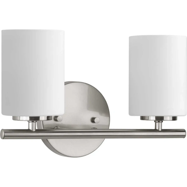 Brushed Nickel Two Light Bath Bracket from the Replay Collection