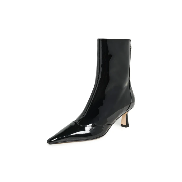 AEYDE Sila Patent Calf Leather Booties Black 40