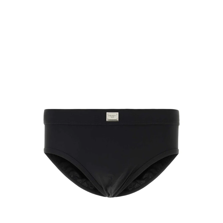 Dolce & Gabbana Black Stretch Nylon Swimming Brief