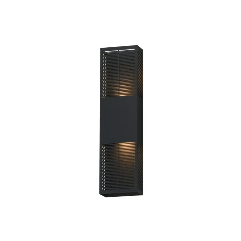 Black LED Outdoor Wall Sconce from the Grate Collection