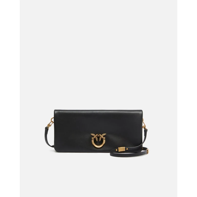 Pinko - Pochette à bandoulière moyenne Love Bag Click Soft Horizontal en cuir