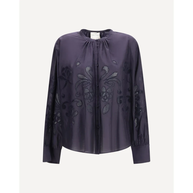 FORTE_FORTE Embroderied cotton shirt Female 1