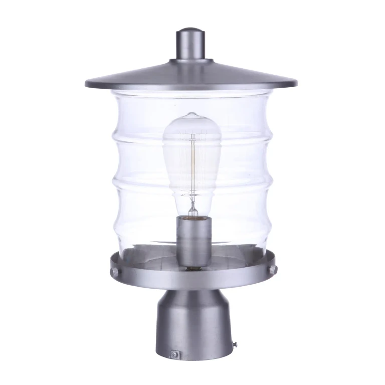 Satin Aluminum One Light Outdoor Post Mount from the Canon Collection