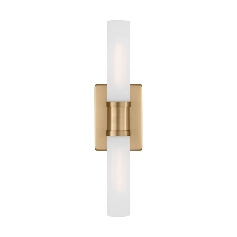 Keaton 2-Light Bathroom Vanity Light in Satin Brass