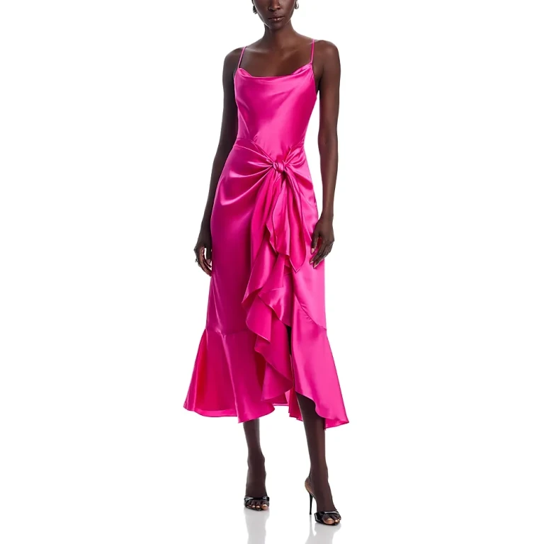 Cinq a Sept Vivienda Silk Ruffled Dress