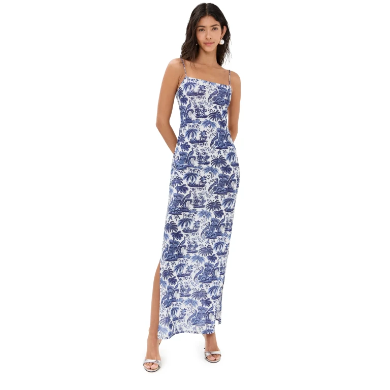 Robe STAUD Hastings Bleu Toile M