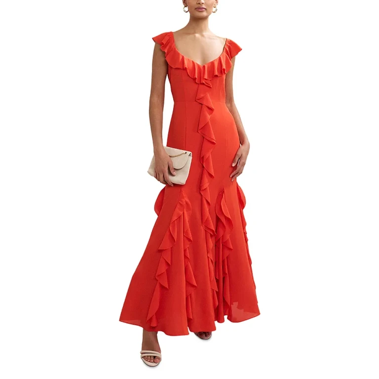 Phase Eight Lianah Ruffled Midi Dress