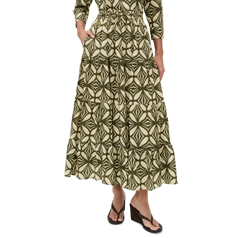Guadalupe Design Charlotte Long Skirt Green S