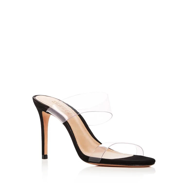 Schutz Women's Ariella Clear Strap High-Heel Slide Sandals