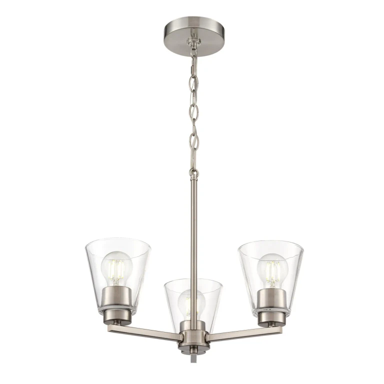 Brushed Nickel Chandelier from the Strayhan Collection
