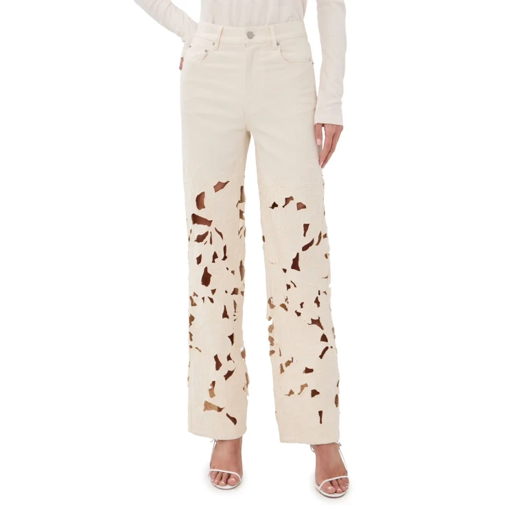 SIMKHAI Betty Straight Leg Jeans Marshmallow 28