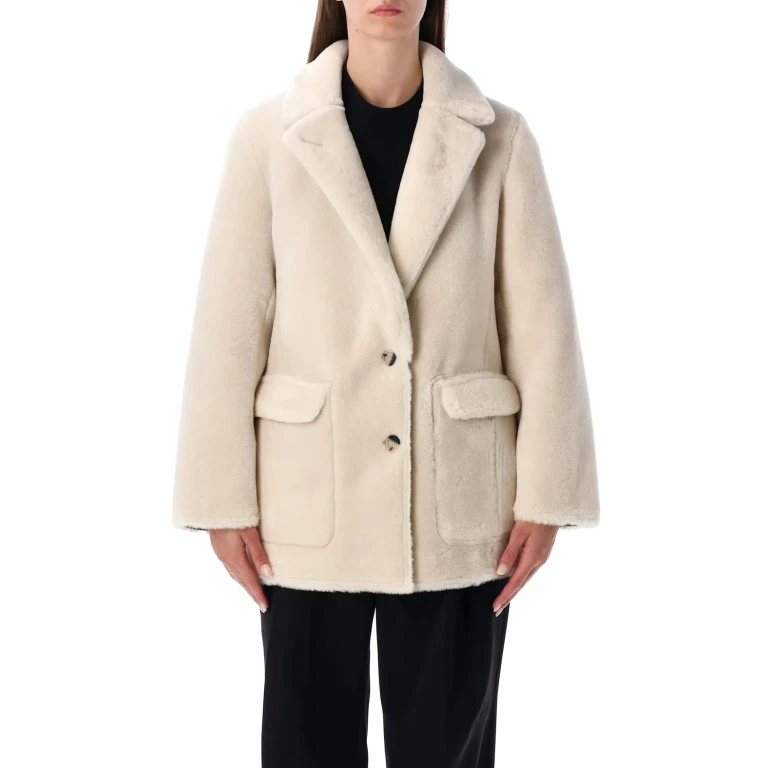 Fur Coat Woman color Beige (BJ20011RICE)