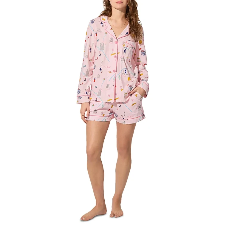 BedHead Pajamas Parisian Print Pajama Short Set