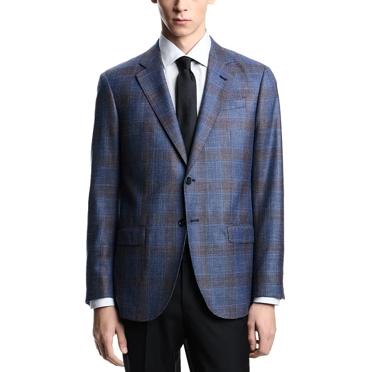 Emporio Armani Regular Fit Plaid Blazer