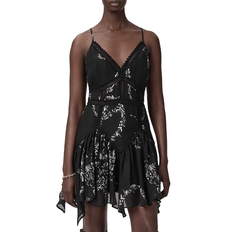Allsaints Zia Lace Trim Dress