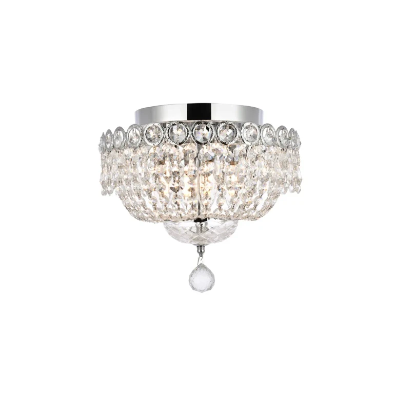Chrome Four Light Flush Mount from the Century Collection