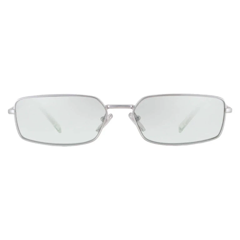 Prada Silver Grey Mirror Rectangular Ladies Sunglasses PR A60S 1BC80G 59