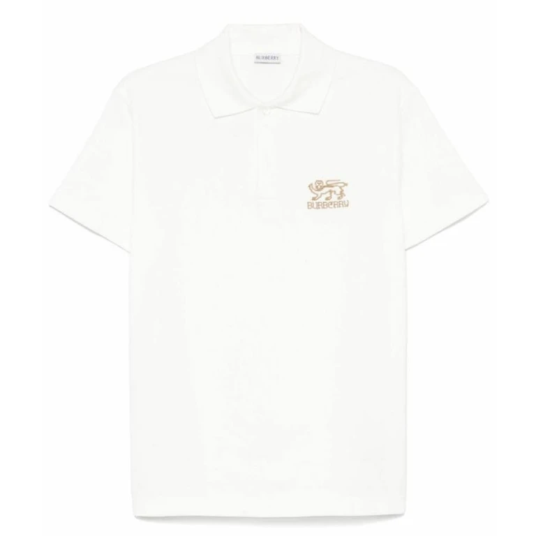 Burberry Logo Embroidered Cotton Polo Shirt