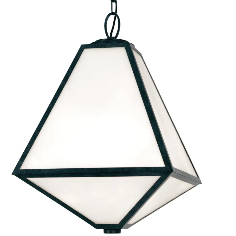 Brian Patrick Flynn for Crystorama Glacier 21" Outdoor Hanging Light in Black Charcoal