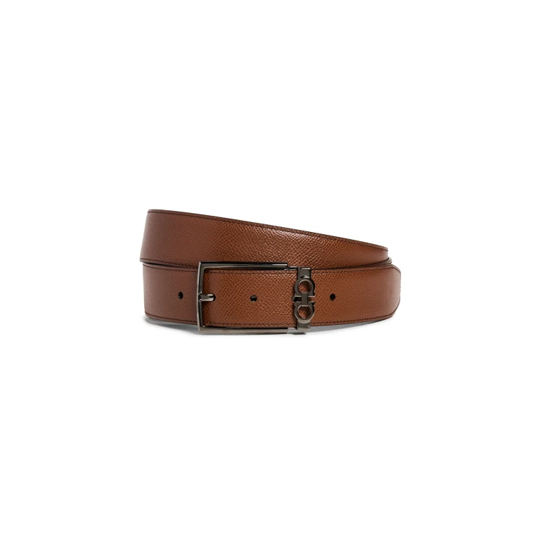 Cintura reversibile Ferragamo con fibbia classica Radica/Nero 95