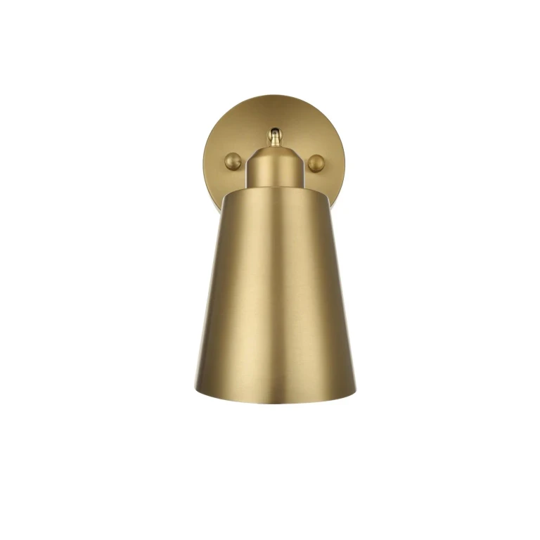 Satin Gold Wall Sconce from the Halycon Collection