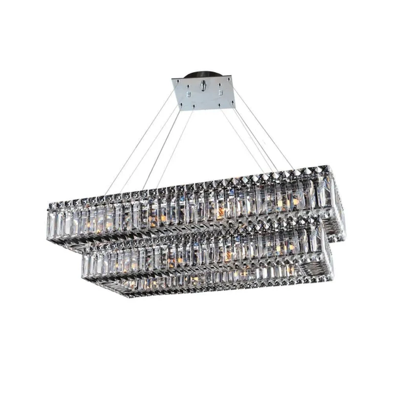 Baugette 26-Light 27" Pendant Light in Chrome