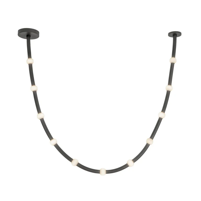 Black Opal Glass LED Pendant from the Corda Collection