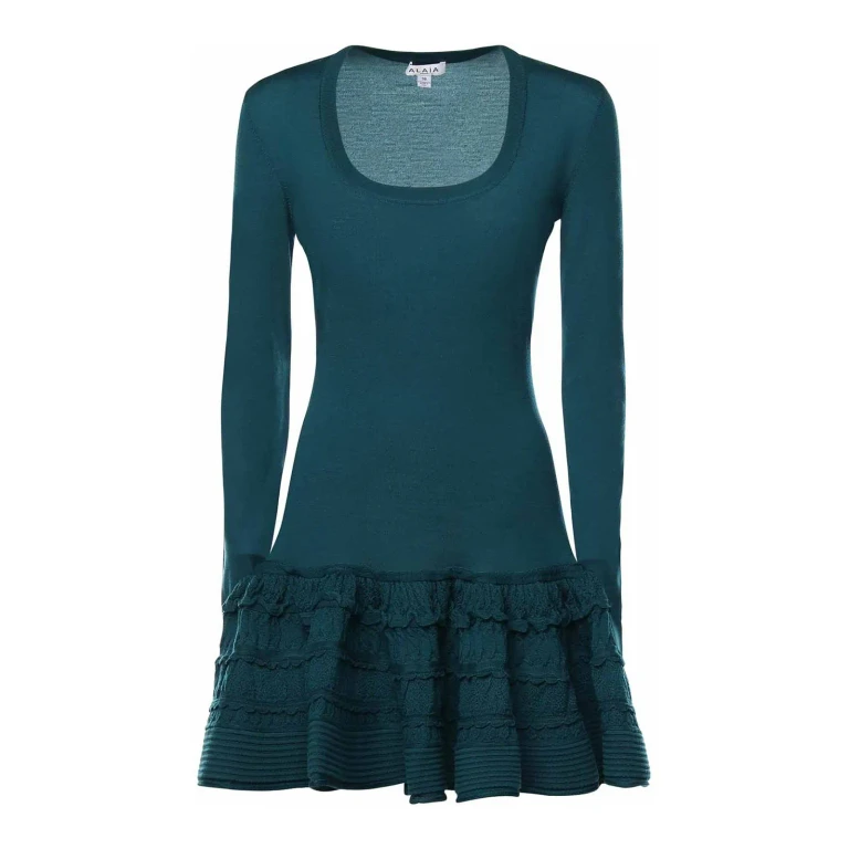 Alaïa Robe Au Genou - Vert